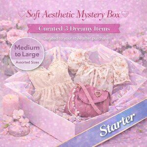 ✨ Soft Feminine Mystery Starter Box  (M/L) 📦 ❓Curated 3 Piece Aesthetic Bundle